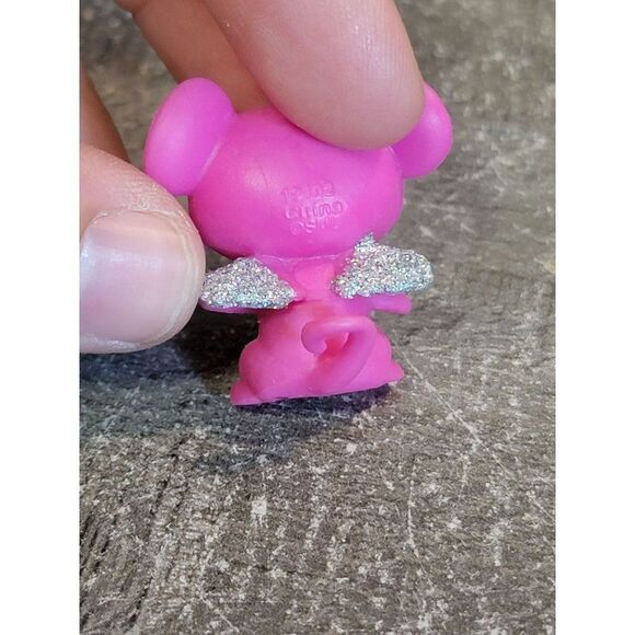 SML pink mouse wing angel toy figure glitter - Picture 4 of 5